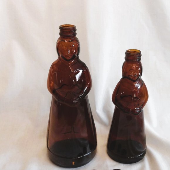 Vintage Mrs. Butterworth's 60's-90's Syrup Empty Bottles With Lids-10." & 8.5" - Picture 3 of 9